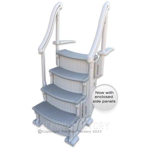 Should the handrails be removed each winter season to accommodate a winter cover?