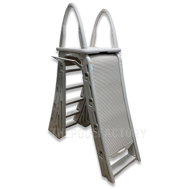 What type of safety feature does this ladder have?