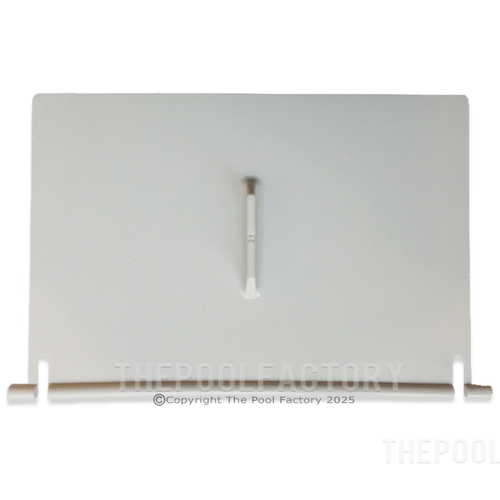 What is the thickness of the skimmer flap weir door?