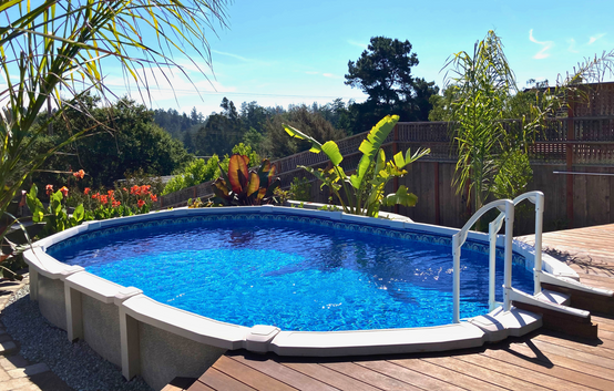 Saltwater 8000 Oval Pool with Half Deck