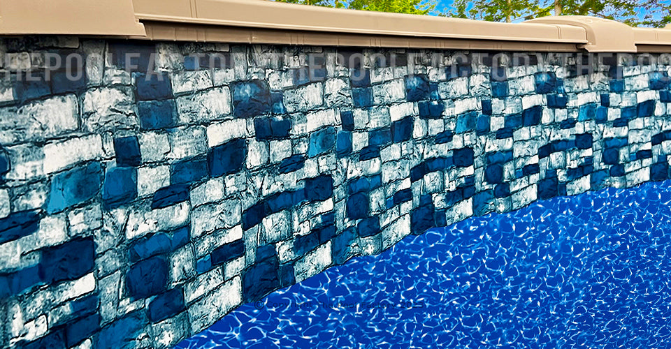 12'x24' Oval Overlap Bluestone Liner - 30 Gauge - Side View