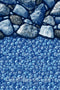 24'x48 Round J-Hook Boulder Beach Liner - 25 Gauge