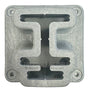 Replacement Plastic Flange for Vinyl Works Ladder - Grey- Top View
