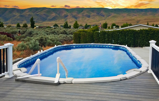 Above Ground Pool install with Half Deck