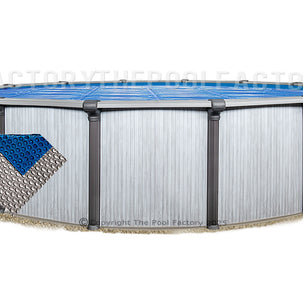 30' Round Space Age Silver/Blue Solar Cover