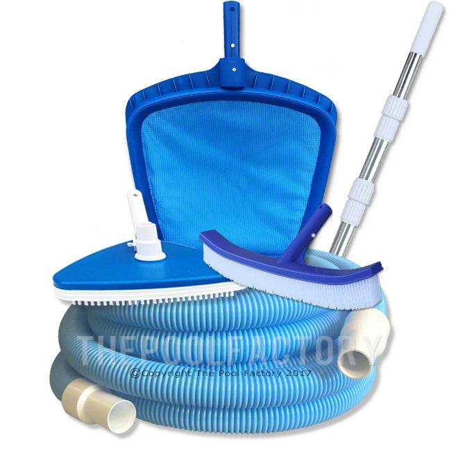 Deluxe Pool Cleaning Kit - 5 Piece with 21' Vacuum Hose