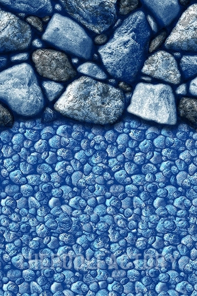12'x24' Oval Overlap Boulder Beach Liner - 20 Gauge