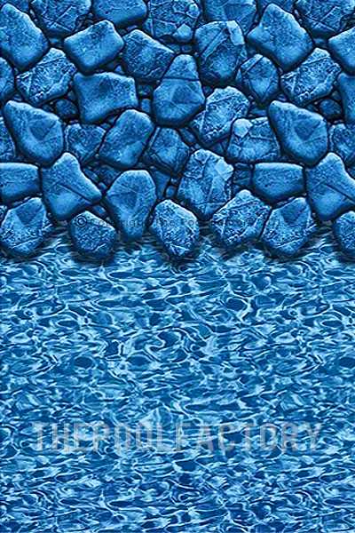 12'x20' Oval Overlap Boulder Swirl Liner - 25 Gauge