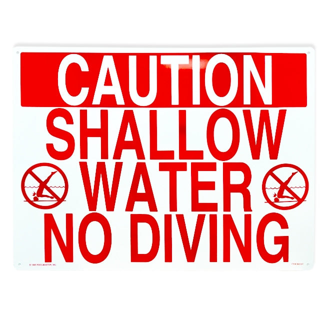 24x18 Shallow Water No Diving Sign