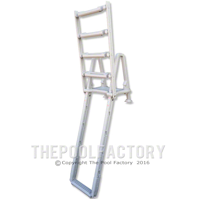 Confer Outside Ladder for Curve Step Model #8100X (shown in swing up position)