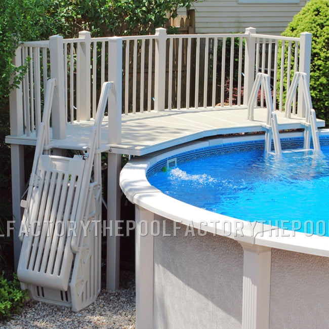 5X13.5 Resin Pool Fan Deck With In-Pool & Ground to Deck Steps