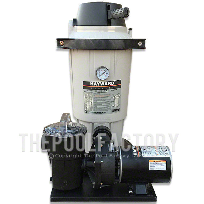 Hayward Perflex EC40 D.E. Filter System 1-HP Power-Flo Pump - Pump Side View