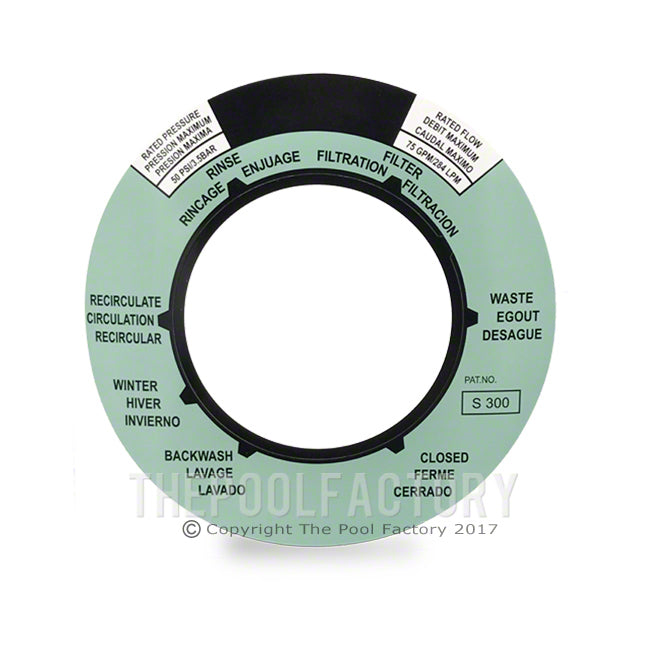 Label Sticker for Hydrotools Top Mount Sand Filter Valve