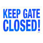 18x12 Keep Gate Closed Sign