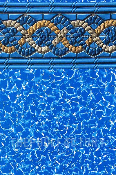 18'x33'x52 Oval Esther Williams Beaded Mystri Gold Liner - 25 Gauge