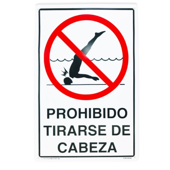 12x18 No Diving Sign In Spanish