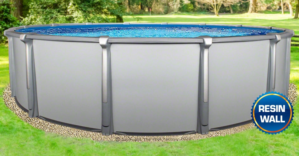 27'x54 Saltwater Aurora Round Pool with Resin Composite Wall 
