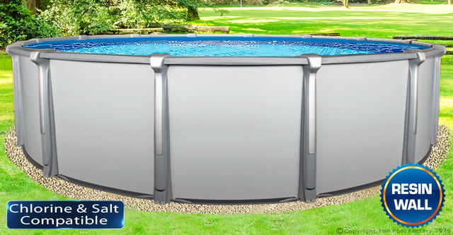 24'x54" Saltwater Aurora Round Pool with Resin Composite Wall