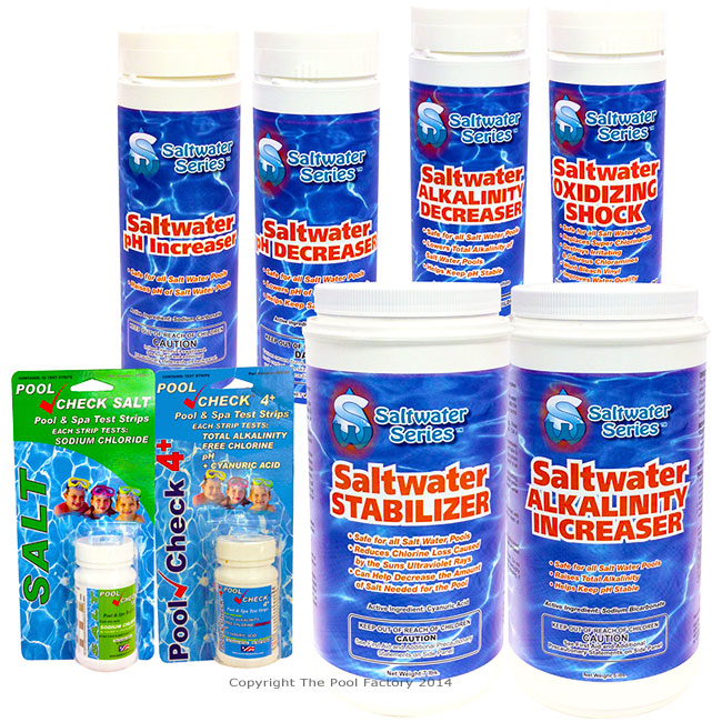 Products Included with the Saltwater Series Chemical Kit